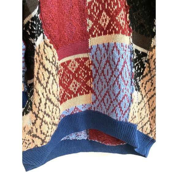 Free People New Patchwork Argyle Sweater Dress NWT - Picture 6 of 11